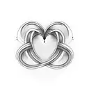 Infinity symbol with heart in the middle and in the middle of the heart it says Momma tattoo design idea