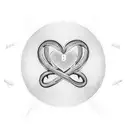 Infinity symbol with heart in the middle and in the middle of the heart it says Momma tattoo design idea