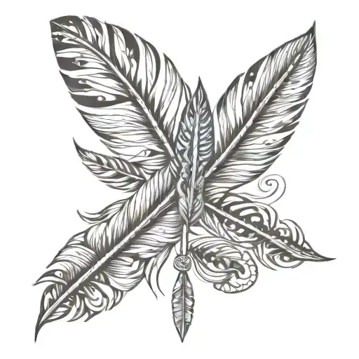 Indian feather first tattoo design idea