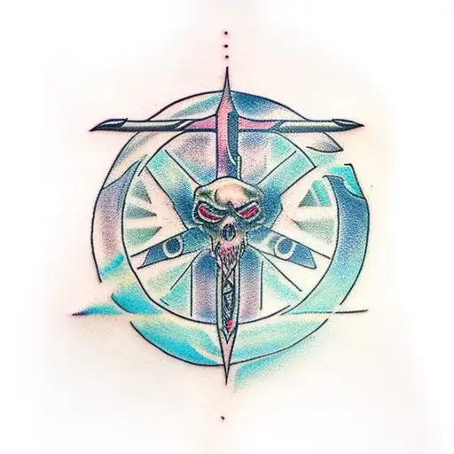 elden ring sword tattoo design idea