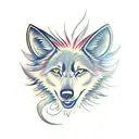 black wolf  tattoo design idea