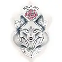 black wolf  tattoo design idea