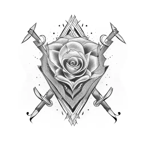 Inx N Art on X: #love #dagger #rose #tattoo #sketch #drawing #art #ideas  #design  / X