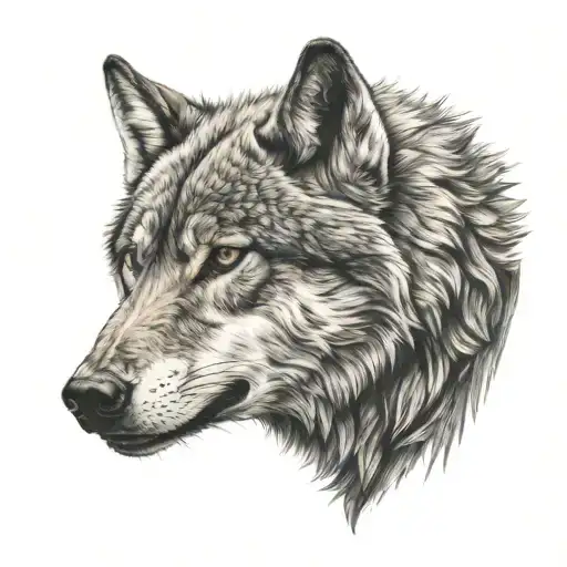 alpha wolf tattoo design idea
