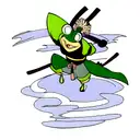 samurai frog tattoo design idea