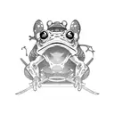 samurai frog tattoo design idea