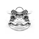 samurai frog tattoo design idea