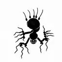 robot basilisk  tattoo design idea