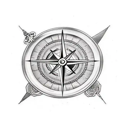 Compass viking tattoo design idea