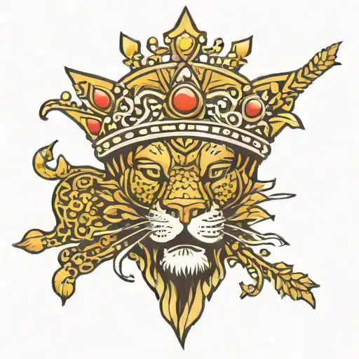 King Crown Leo zodiac el salvadorian lower back tattoo design idea
