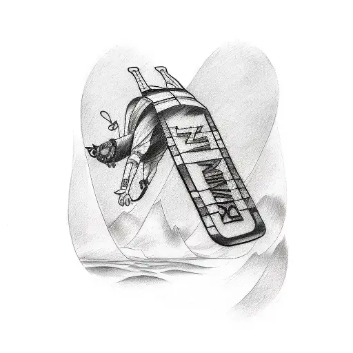 Triathlon tattoo with names Mira, Martin & Magne tattoo design idea