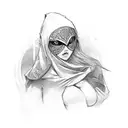 busty ninja babe tattoo design idea