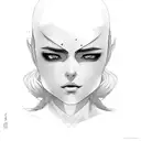 busty ninja babe tattoo design idea