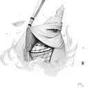 cheese ninja babe tattoo design idea
