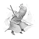 cheese ninja babe tattoo design idea
