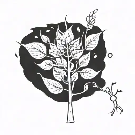plant tattoo design idea