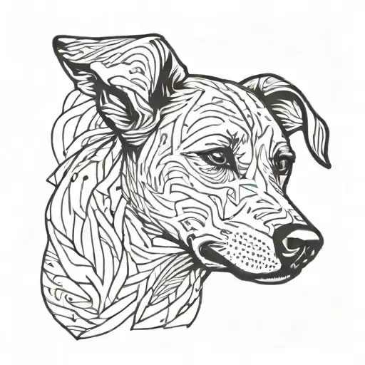 dog tattoo design idea