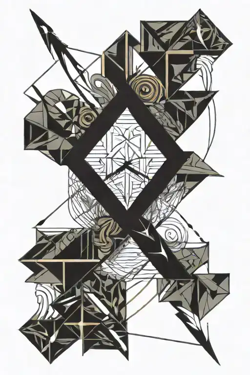 Bow & Arrow tattoo design idea