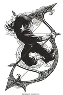 Bow & Arrow tattoo design idea