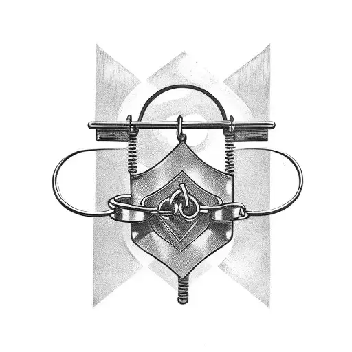 handcuffs tattoo design idea