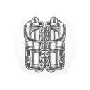 handcuffs tattoo design idea