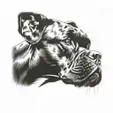 boxer dog tattoo design idea