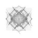 An abstract representation of gratitude in the form of a geometric pattern with a psychedelic twist tattoo design idea