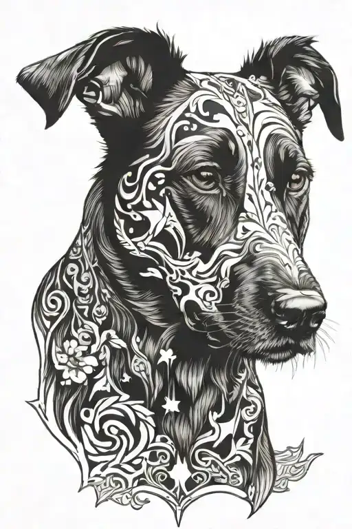 pet dog tattoo design idea