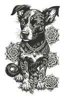 pet dog tattoo design idea