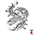 pez koi tattoo design idea