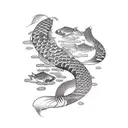 pez koi tattoo design idea