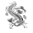 pez koi tattoo design idea