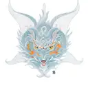 nine tailed fox tattoo design idea