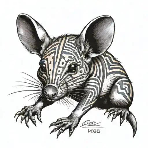Eastern Barred Bandicoot tattoo design idea