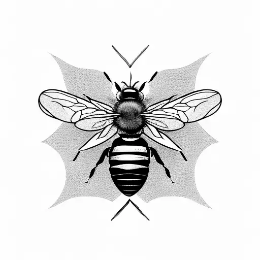 honey bee  tattoo design idea