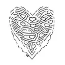 razor blade and a heart inside tattoo design idea