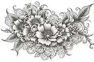 floral vining tattoo design idea