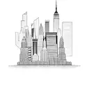 New York skyline tattoo design idea