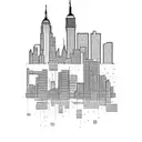 New York skyline tattoo design idea