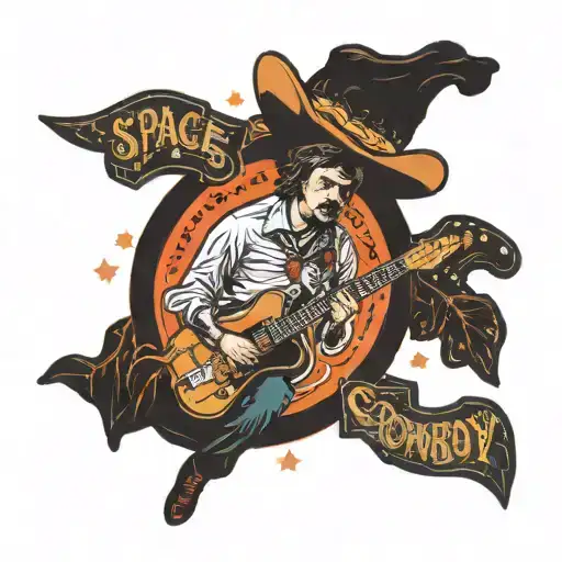 sturgill simpson space cowboy   tattoo design idea