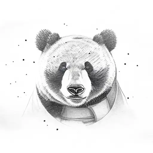 Bear panda tattoo design idea