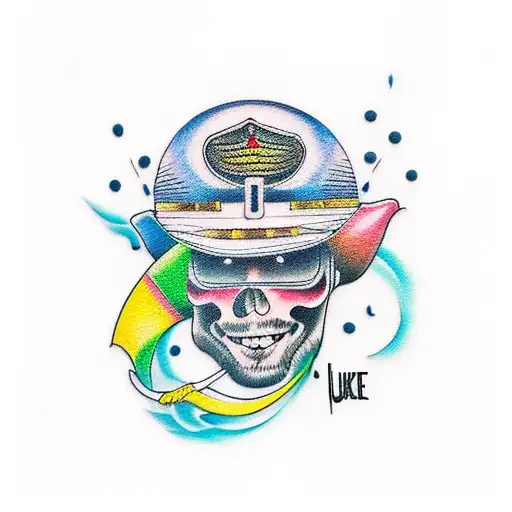 Color tattoo based on the song Fast Car by luke combs tattoo design idea