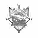 the expanse ship in the galaxy tattoo design idea