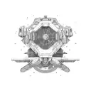 the expanse ship in the galaxy tattoo design idea