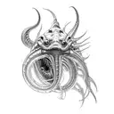fish xenomorph tattoo design idea
