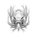 fish xenomorph tattoo design idea