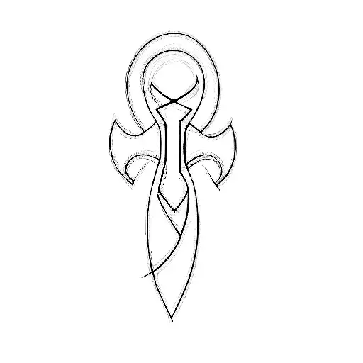 a cross symbol with an infinity loop tattoo design idea