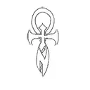 a cross symbol with an infinity loop tattoo design idea