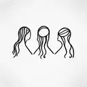 3 daughters tattoo design idea