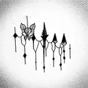 3 daughters tattoo design idea